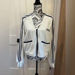 NWOT Adidas Terry Cloth Zip Sweatshirt Y2K in L
